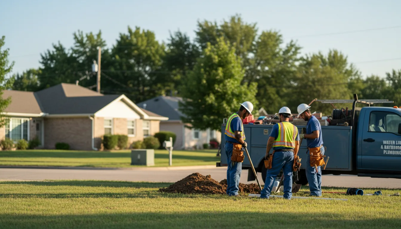 Residential water line and bathroom plumbing service in Coopers Plains, NY